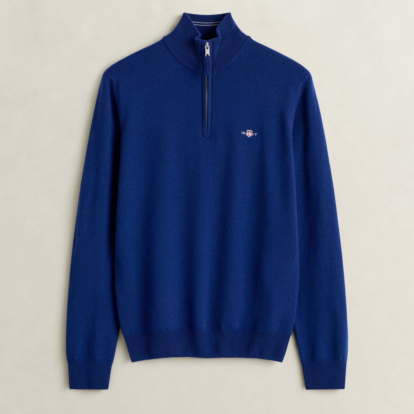Gant 87313 435 Crisp Blue Superfine Lambswool Half Zip