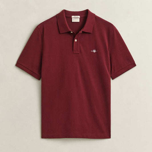 Gant 2210 676 Deep Grape Wine Reg Shield Ss Pique Polo