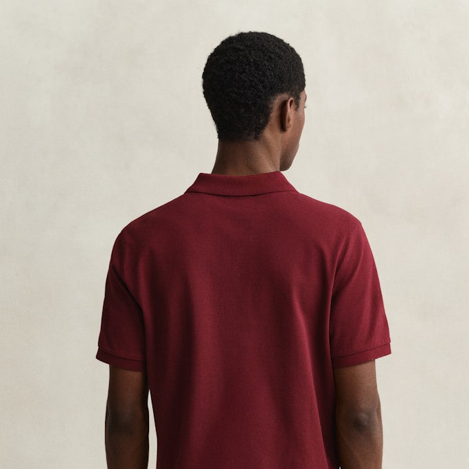 Gant 2210 676 Deep Grape Wine Reg Shield Ss Pique Polo