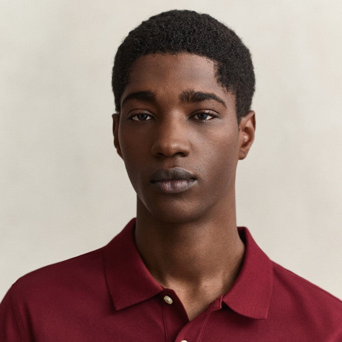 Gant 2210 676 Deep Grape Wine Reg Shield Ss Pique Polo