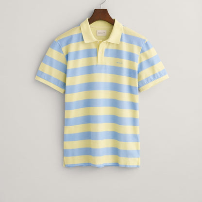 Gant 2062044 457 Fresh Blue Heavy Washed Striped Polo