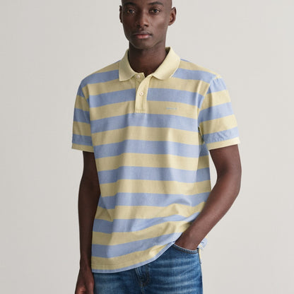 Gant 2062044 457 Fresh Blue Heavy Washed Striped Polo