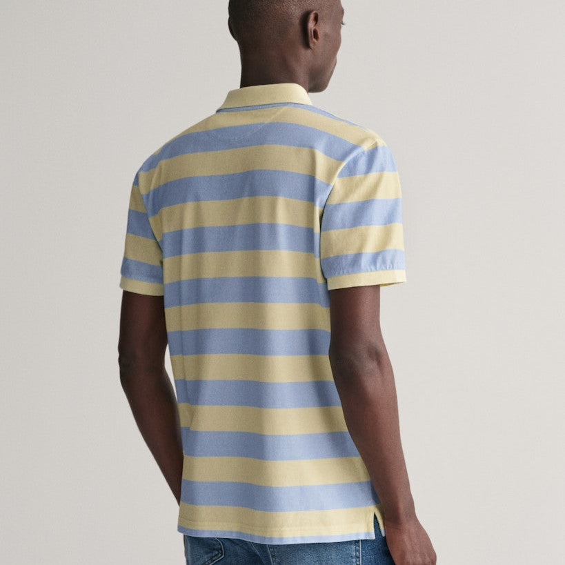 Gant 2062044 457 Fresh Blue Heavy Washed Striped Polo