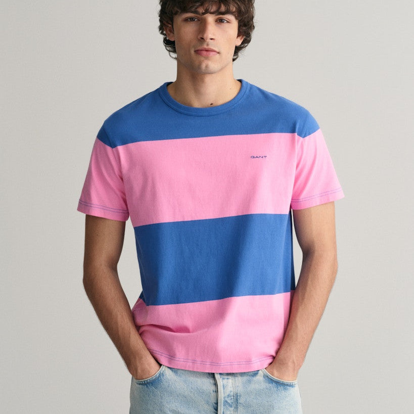 Gant 2003247 649 Clear Pink Bar Stripe Ss T-Shirt