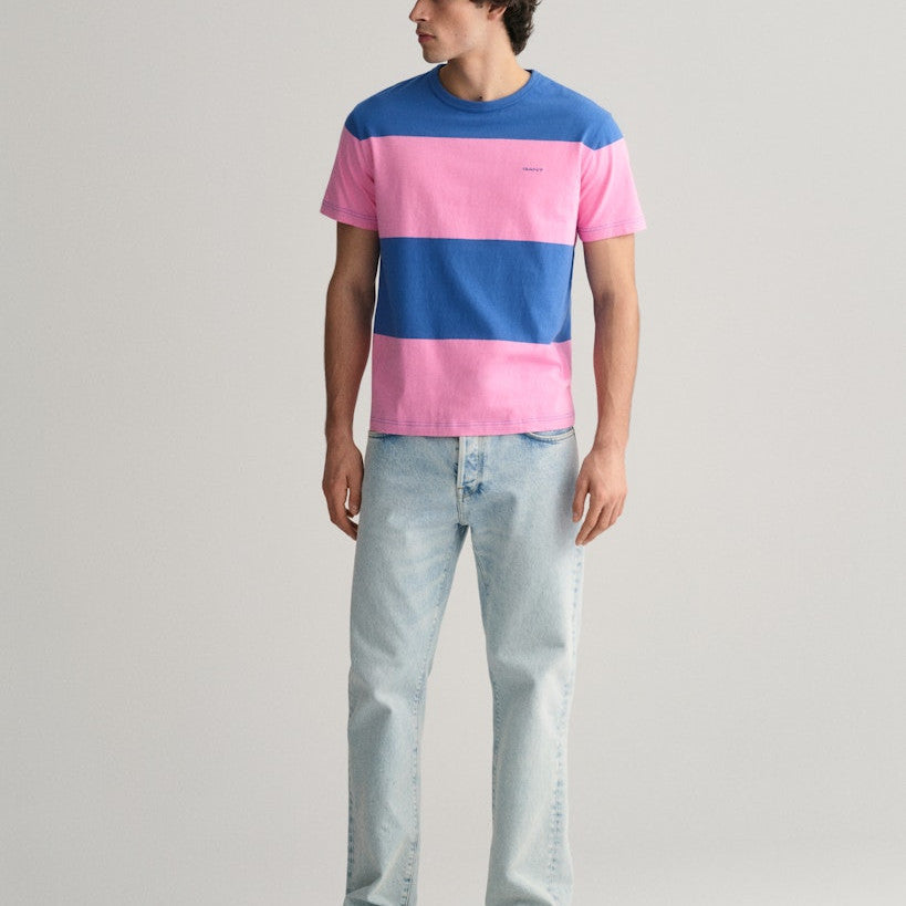 Gant 2003247 649 Clear Pink Bar Stripe Ss T-Shirt