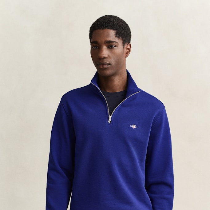 Gant 2008005 435 Crisp Blue Reg Shield Half Zip Sweat