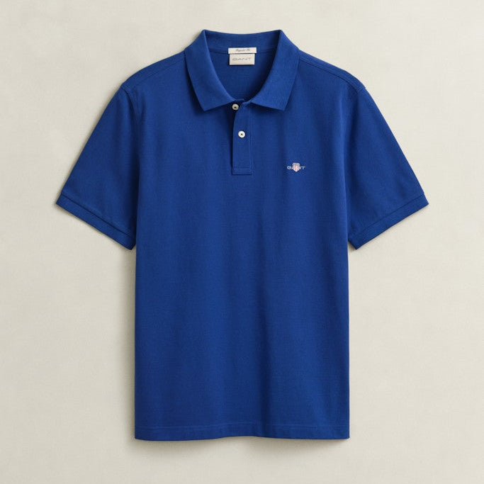 Gant 2210 435 Crisp Blue Reg Shield Ss Pique Polo