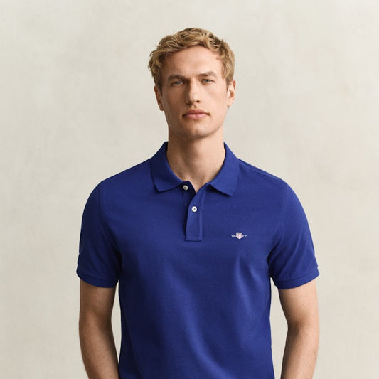 Gant 2210 435 Crisp Blue Reg Shield Ss Pique Polo