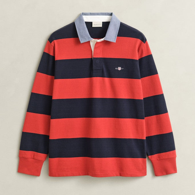 Gant 2004083 853 Maple Fire Reg Chambray Stripe Heavy Rugger