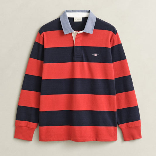 Gant 2004083 853 Maple Fire Reg Chambray Stripe Heavy Rugger
