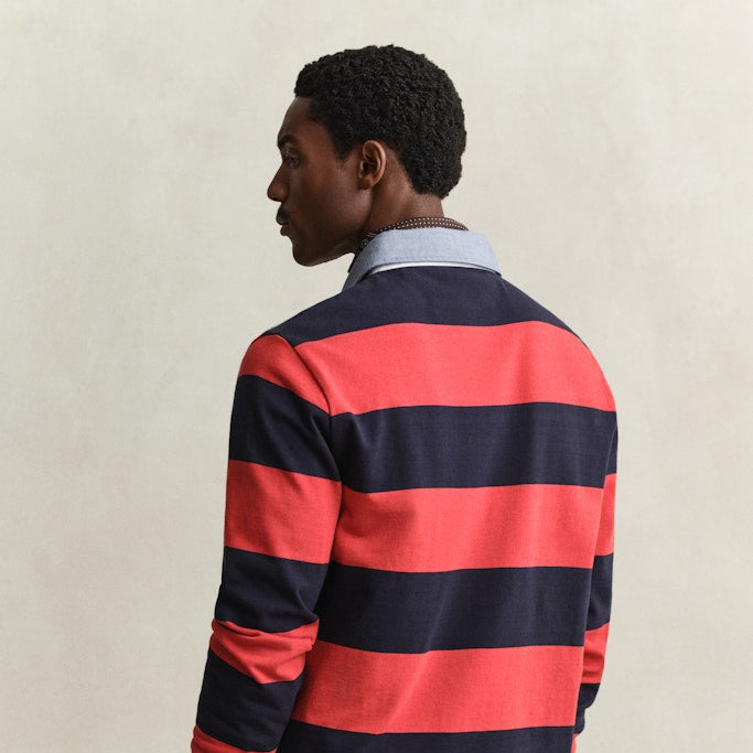 Gant 2004083 853 Maple Fire Reg Chambray Stripe Heavy Rugger