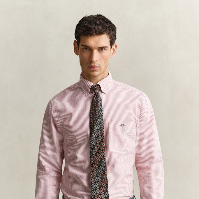 Gant 3000230 853 Maple Fire Reg Classic Oxford Stripe Shirt