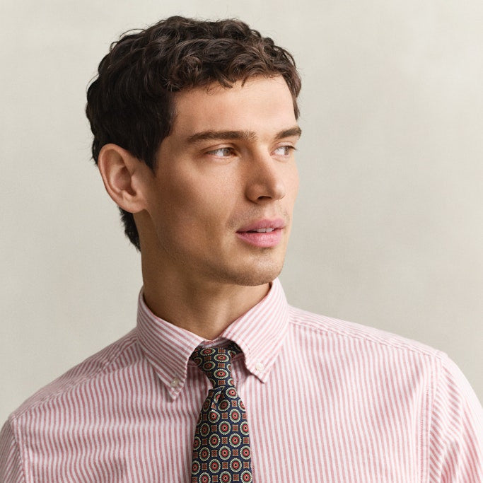 Gant 3000230 853 Maple Fire Reg Classic Oxford Stripe Shirt