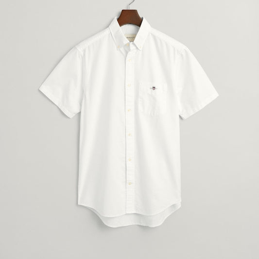 Gant 3000201 110 White Reg Oxford Short Sleeve Shirt