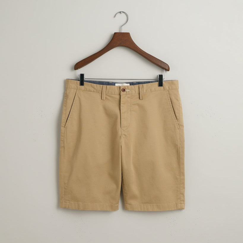 Gant 205066 248 Dark Khaki Relaxed Twill Shorts