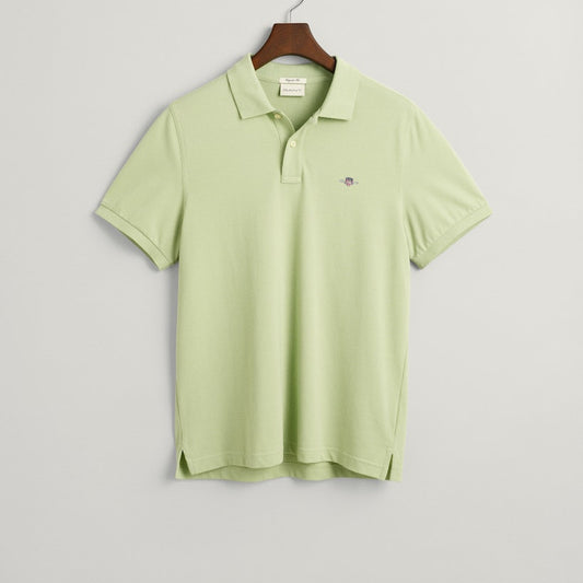 Gant 2210 345 Milky Matcha Reg Shield Short Sleeve Pique Polo