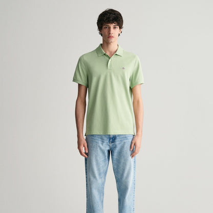 Gant 2210 345 Milky Matcha Reg Shield Short Sleeve Pique Polo