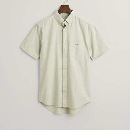 Gant 3000201 345 Milky Matcha Reg Oxford Short Sleeve Shirt