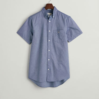 Gant 3000201 423 Persian Blue Reg Oxford Short Sleeve Shirt