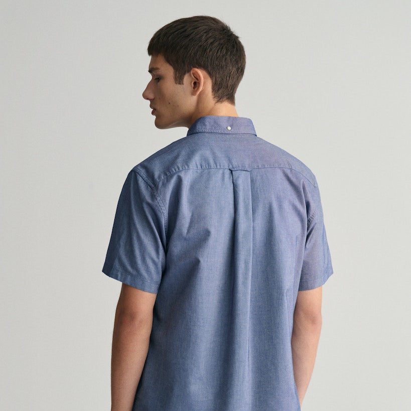 Gant 3000201 423 Persian Blue Reg Oxford Short Sleeve Shirt