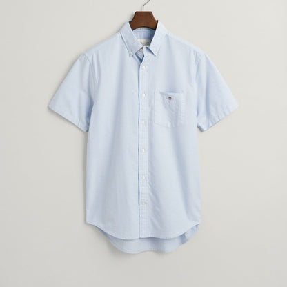 Gant 3000201 455 Light Blue Reg Oxford Short Sleeve Shirt