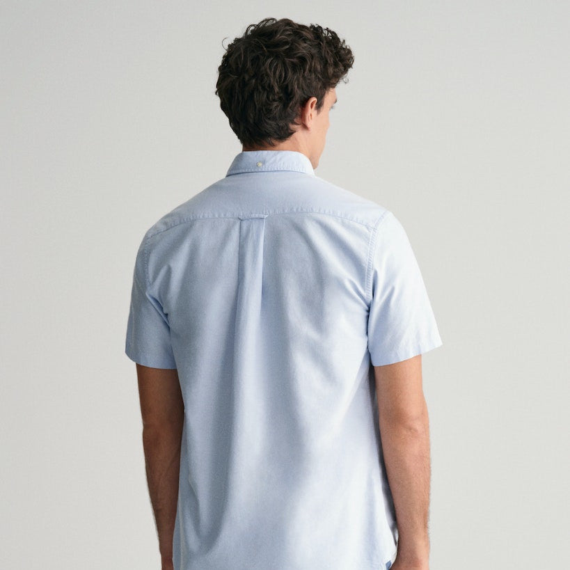 Gant 3000201 455 Light Blue Reg Oxford Short Sleeve Shirt