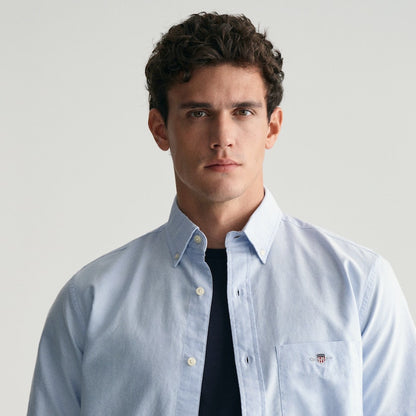 Gant 3000201 455 Light Blue Reg Oxford Short Sleeve Shirt