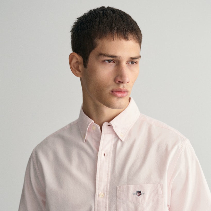 Gant 3000201 662 Light Pink Reg Oxford Short Sleeve Shirt