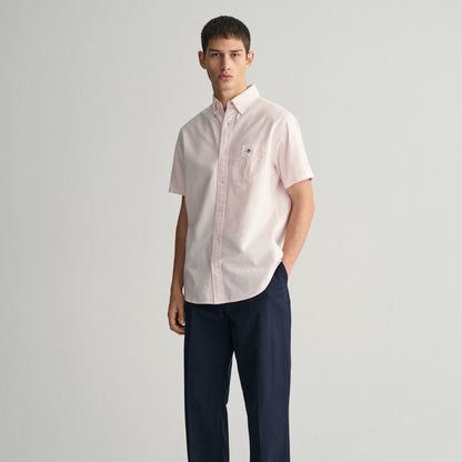 Gant 3000201 662 Light Pink Reg Oxford Short Sleeve Shirt