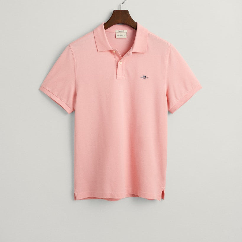 Gant 2210 671 Bubbelgum Pink Reg Shield Short Sleeve Pique Polo