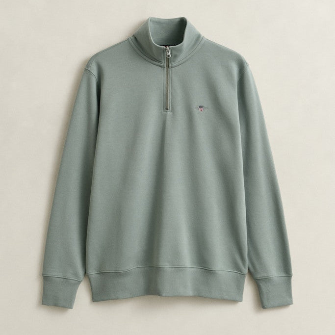 Gant 2008005 10 Reg Shield Ceramic Grey Half Zip Sweat