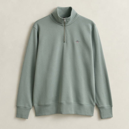 Gant 2008005 10 Reg Shield Ceramic Grey Half Zip Sweat
