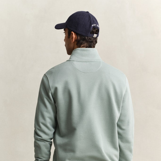 Gant 2008005 10 Reg Shield Ceramic Grey Half Zip Sweat