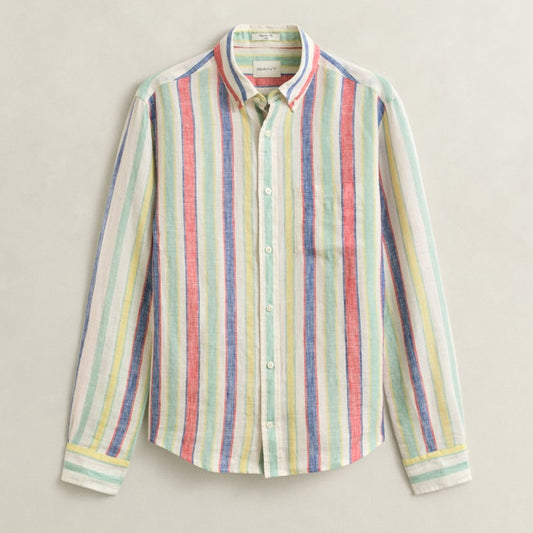 Gant 3260057 105 Reg Multistripe Multicolor Linen Shirt