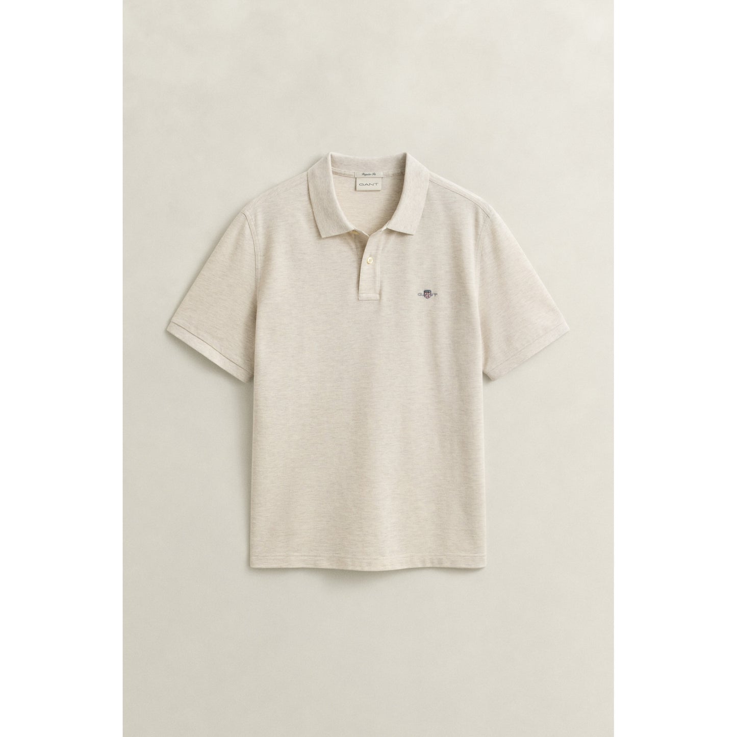 Gant 2210 299 Reg Shield SS Pique Seed Melange Polo