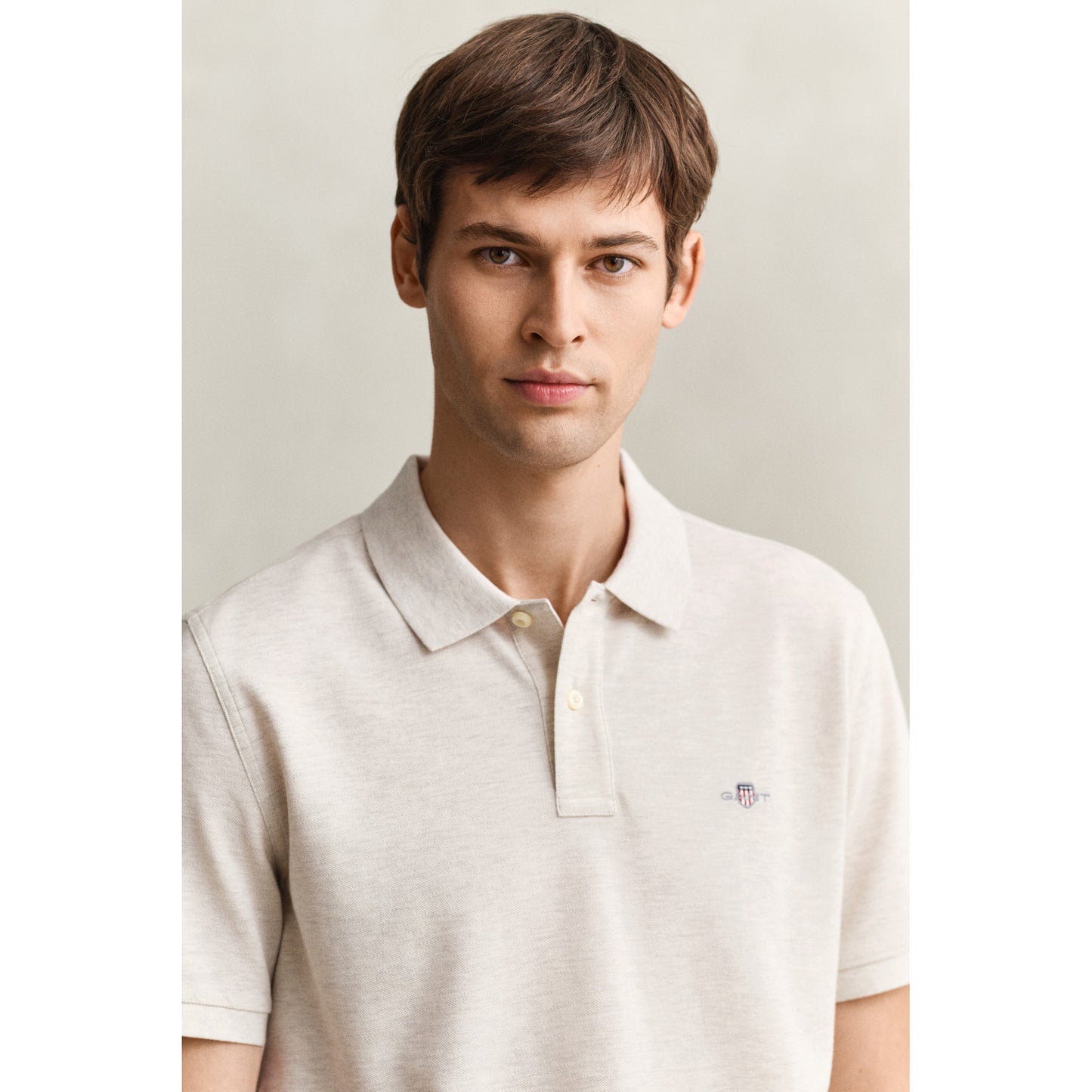 Gant 2210 299 Reg Shield SS Pique Seed Melange Polo