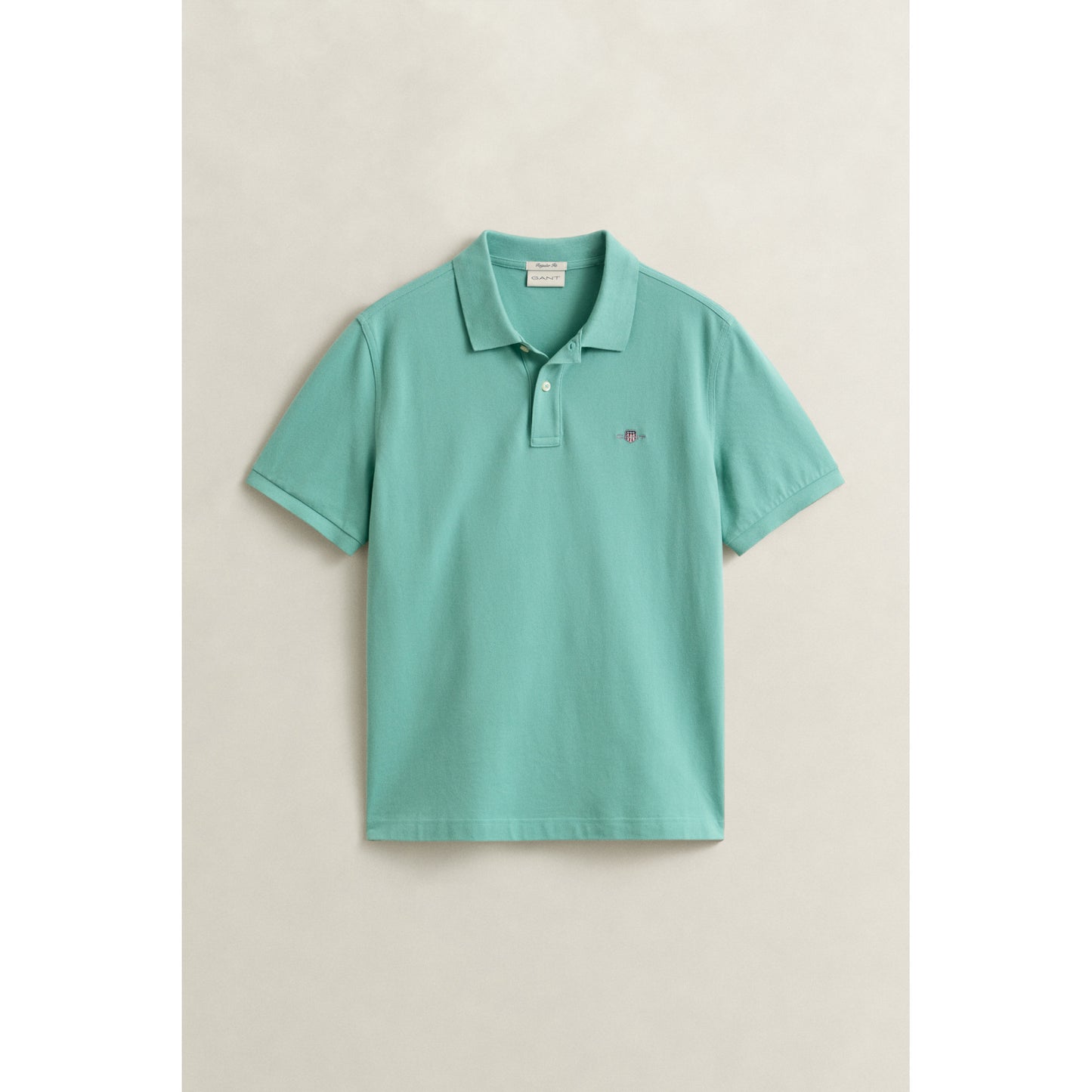 Gant 2210 323 Reg Shield SS Pique Muted Turquoise Polo