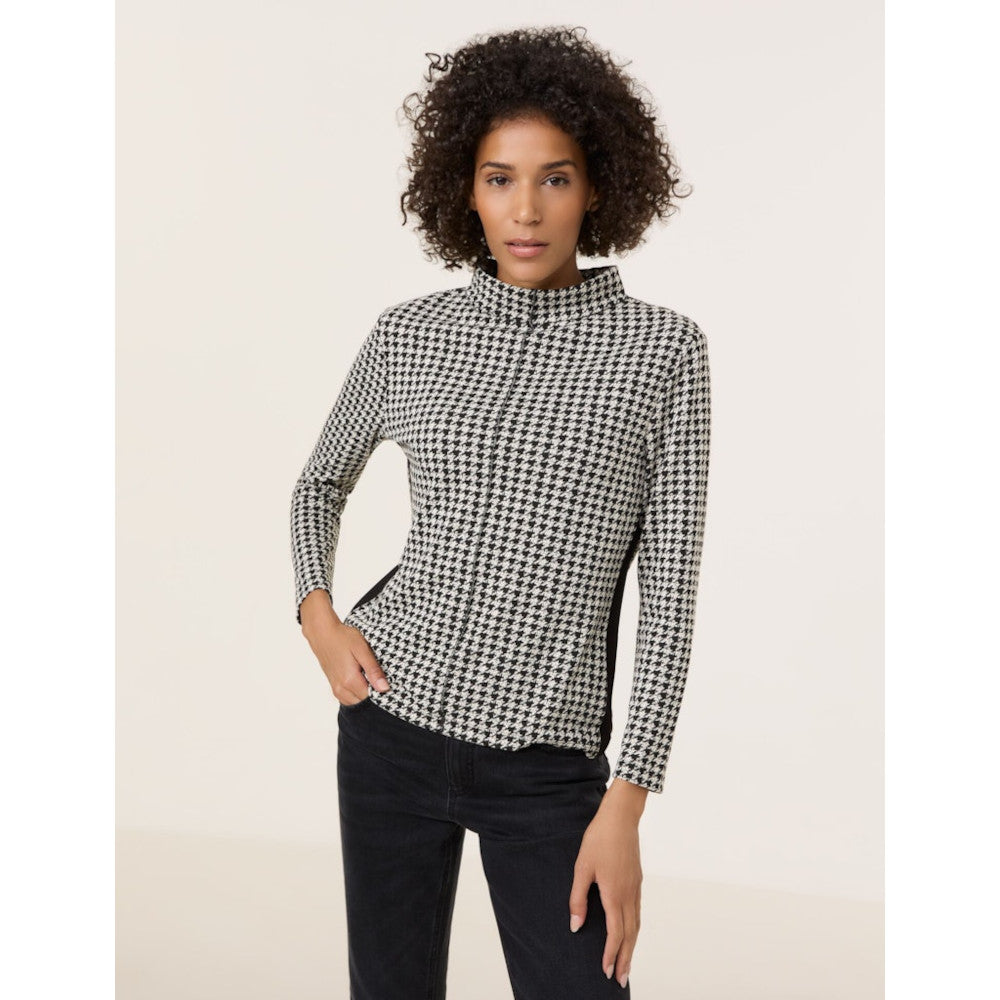 Gerry Weber 370048 44032 1139 Black/Beige Houndstooth Top