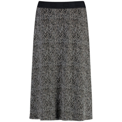 Gerry Weber 311022 66707 1183 Black/Camel/Grey Jacquard Skirt