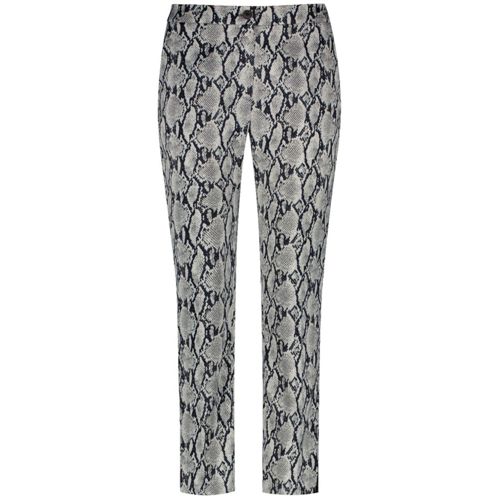 Gerry Weber 420025 31216 9150 Beige/Black Snake Print Trousers