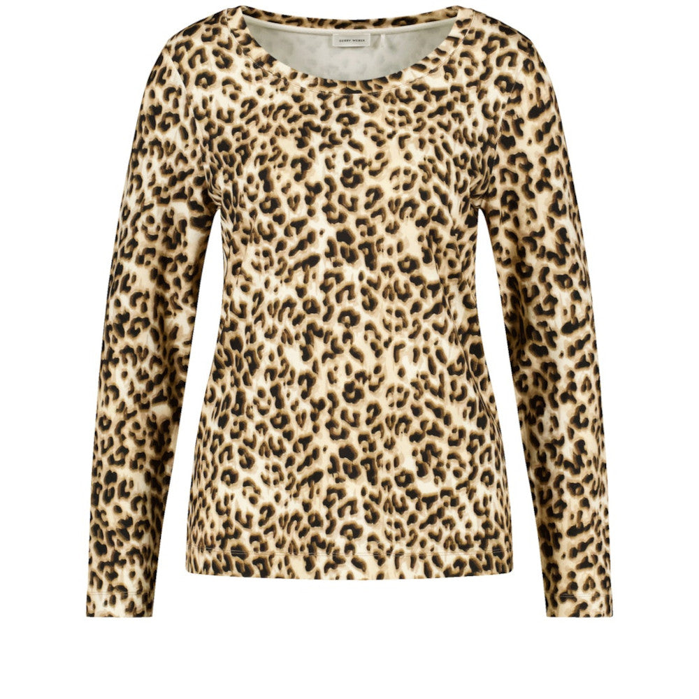 Gerry Weber 470215 35016 9188 Sesame/Camel/Black Leopard Print Top