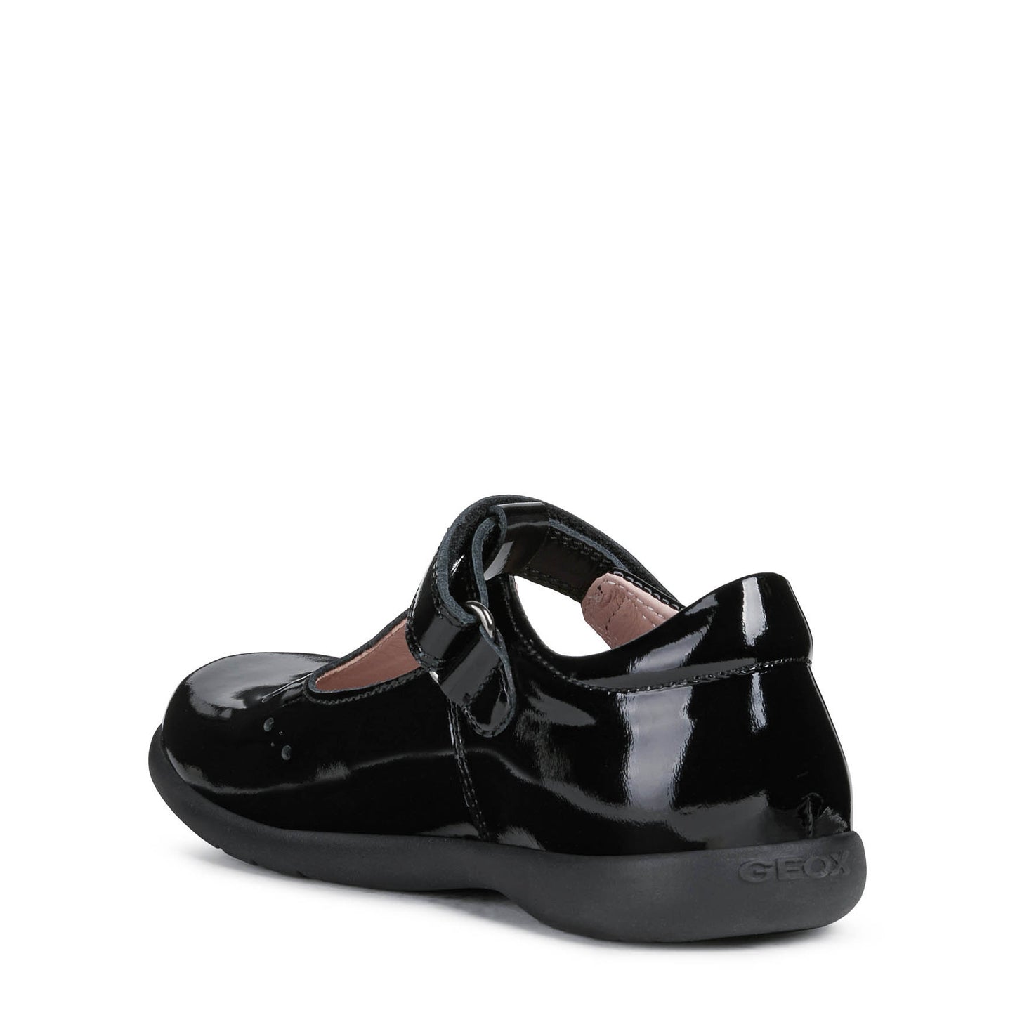 Geox Naimara Black Patent Leather School Shoes