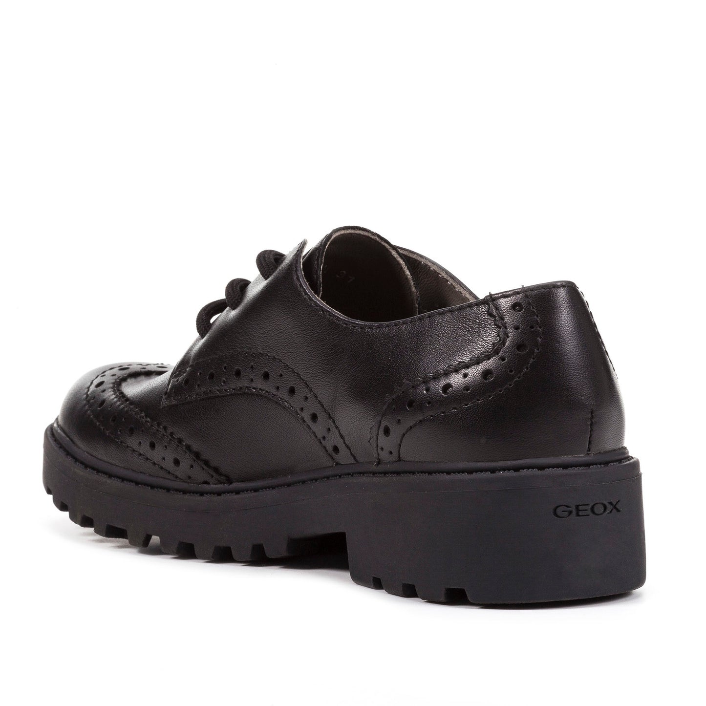 Geox Casey Black School Shoes