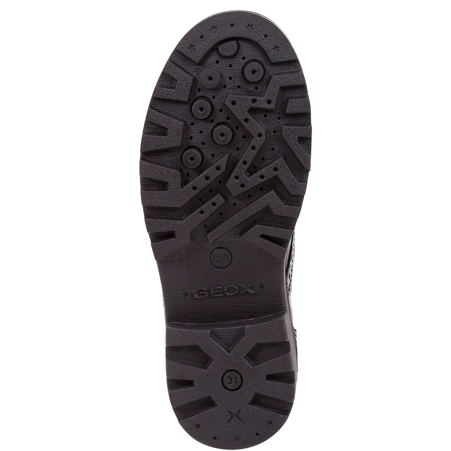 Geox Casey Black School Shoes