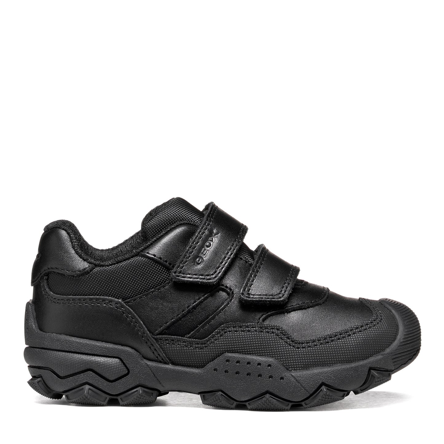Geox Buller Black Velcro School Shoes