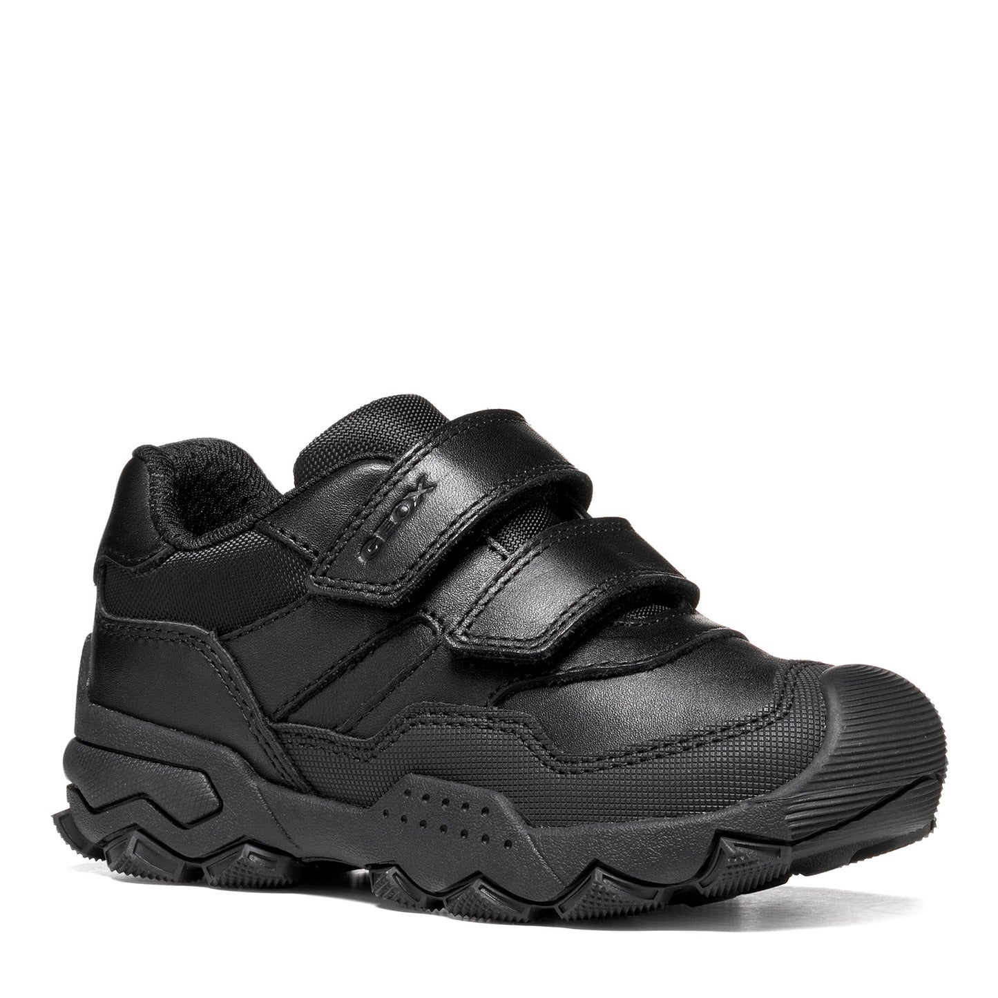 Geox Buller Black Velcro School Shoes