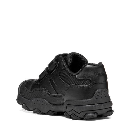 Geox Buller Black Velcro School Shoes