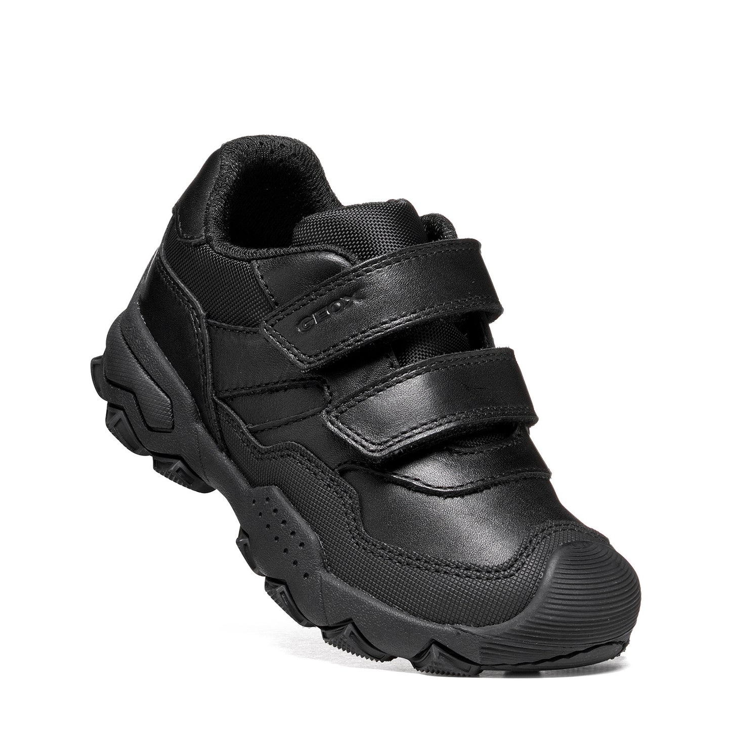 Geox Buller Black Velcro School Shoes