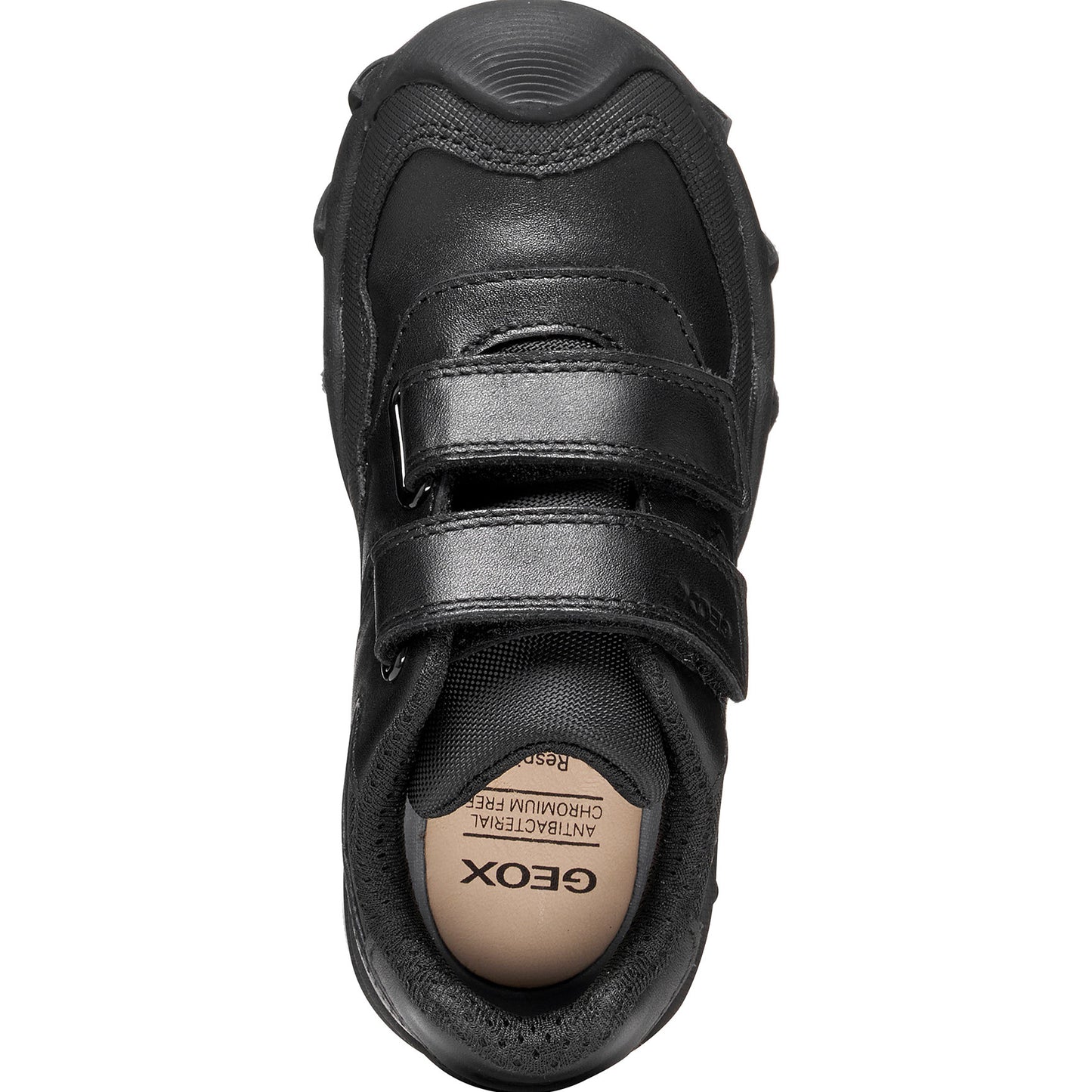 Geox Buller Black Velcro School Shoes