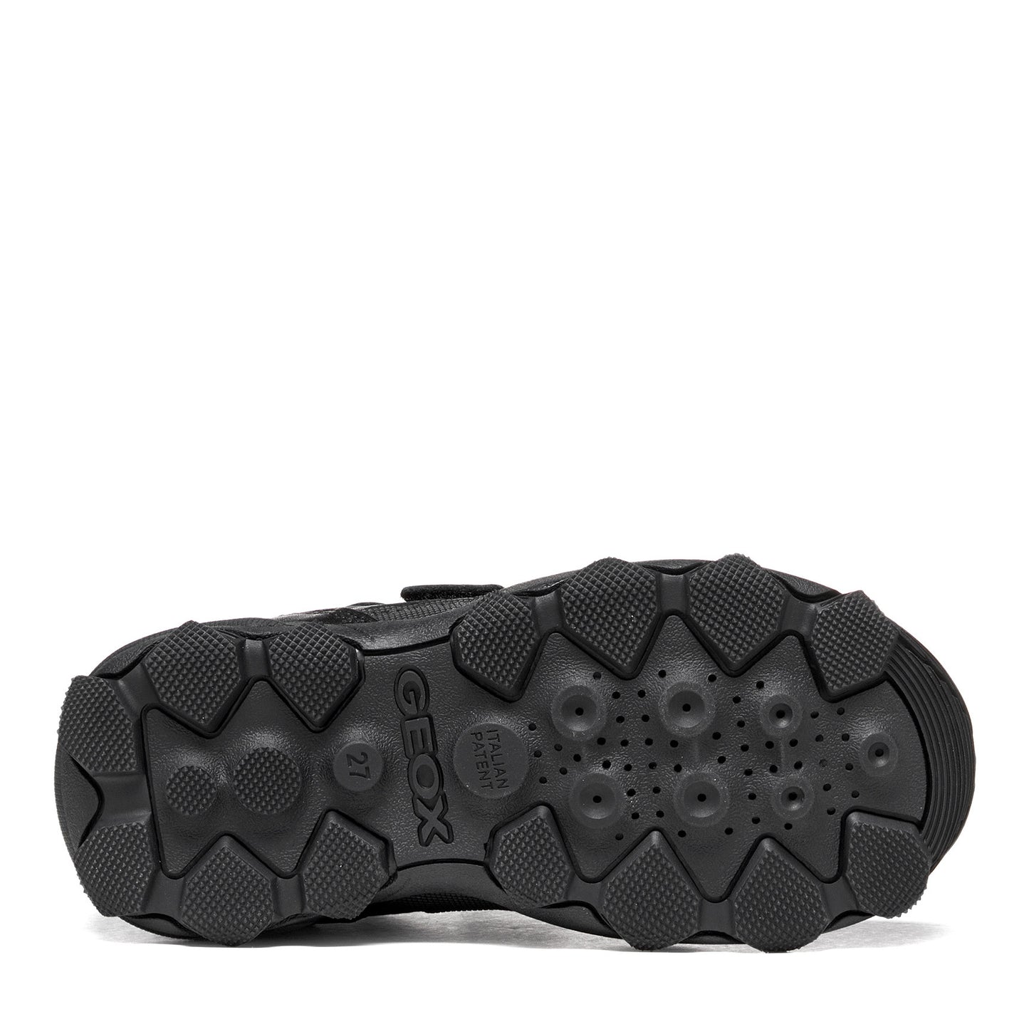 Geox Buller Black Velcro School Shoes